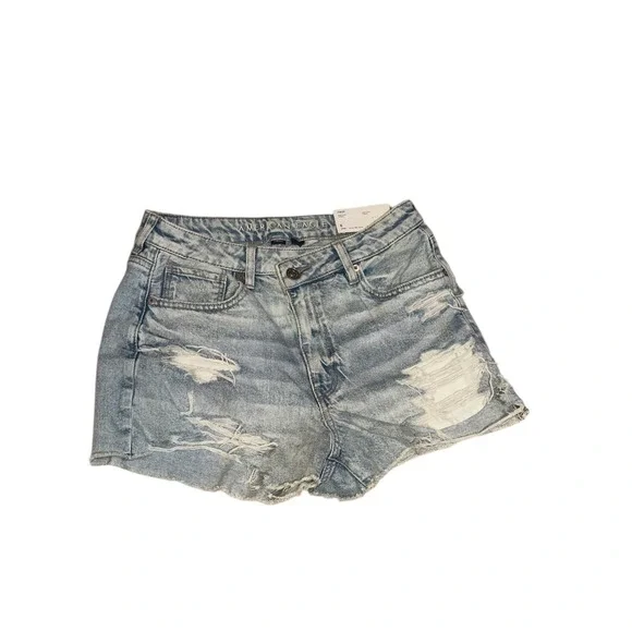 New with tags American Eagle Mom Short STRIGID Distressed Super High Rise Size 8 - Picture 2 of 6